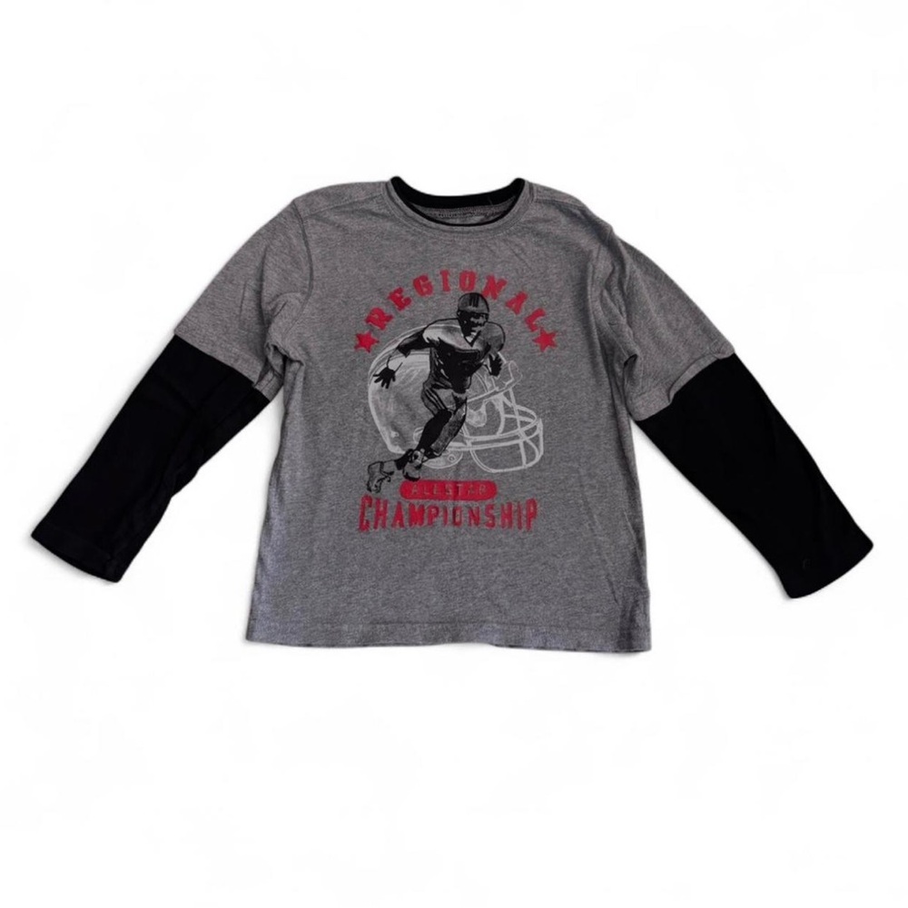Jumping Beans Layered Football Tee - Size 5/6